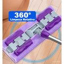 Rodo Mop Chenille Vassoura E Pano Em Microfibra Mope Rodo de Limpeza Esfregão 360º + Refil Grátis