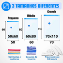 Kit Saco a Vácuo 70x110 50x60 60x80 Organizador de Roupas Mala Viagem Guarda